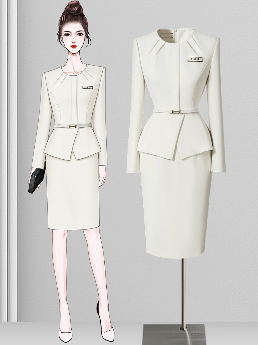 Wrap Dress Work - Professionele carrière damesjurk, hoge taille wikkelrok,
