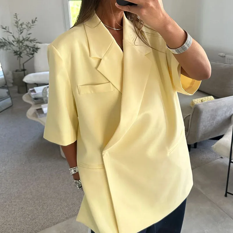Women Formal Wear Trousers - Dames losse blazer pak effen casual