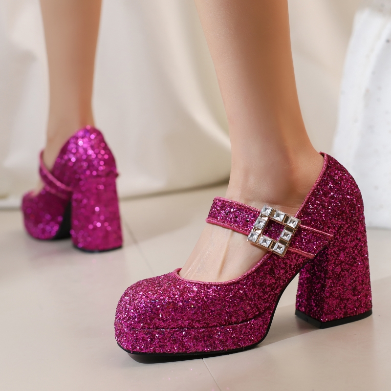 Women'S Formal Wear For Wedding - Dames Mary Jane schoenen met blokhak,