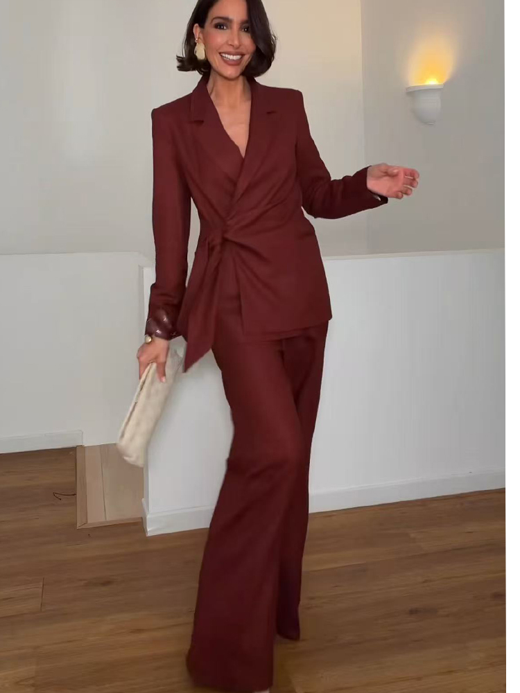 Women Formal Wear Trousers - Mode Kantoor Dames Blazer Broekpak Elegant