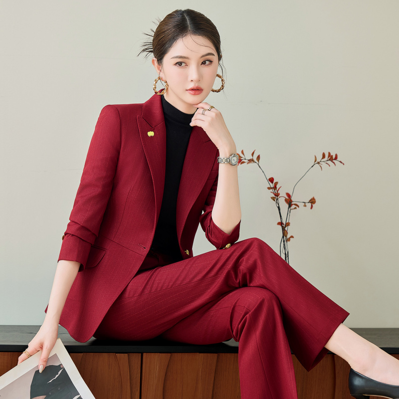 Women Formal Wear Outfits - Rode pakset voor dames, hoogwaardige herfst-