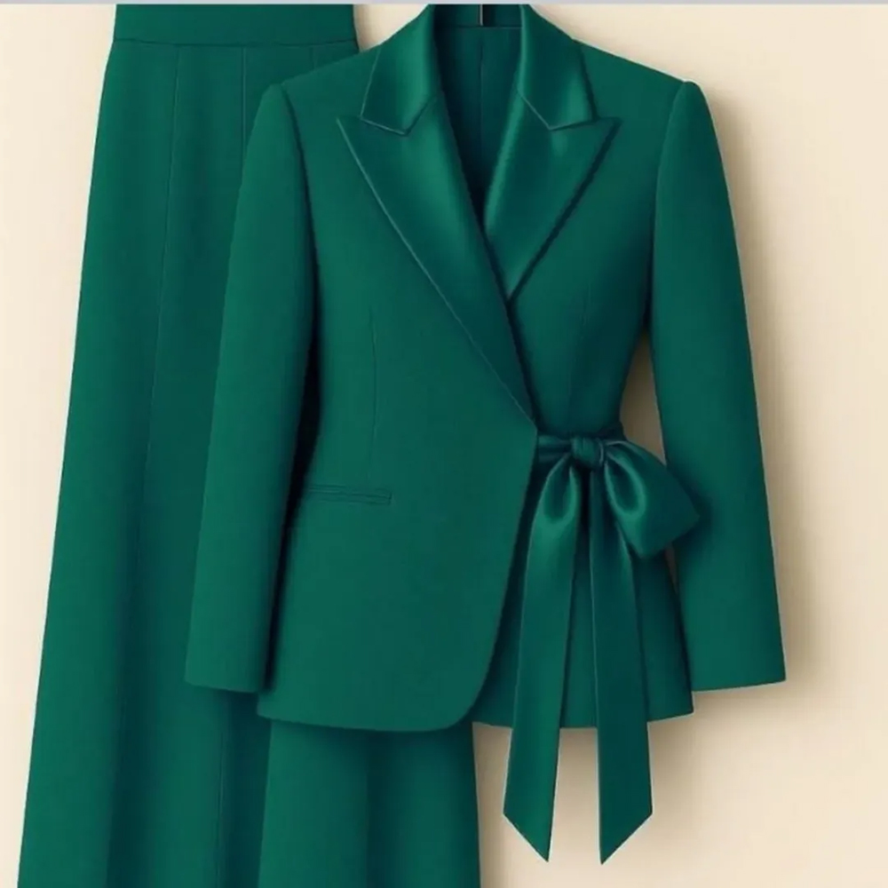 Women Formal Wear Trousers - Aangepaste damespakken blazer mode piek revers