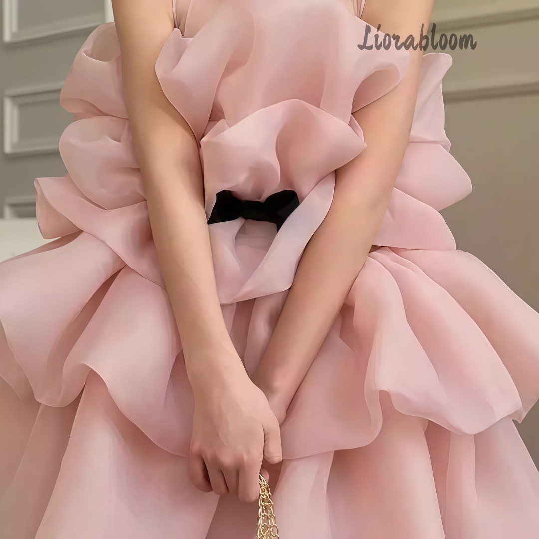 Women Formal Wear Designers - Meerkleurige gelaagde meisjesjurk voor formele gelegenheden,