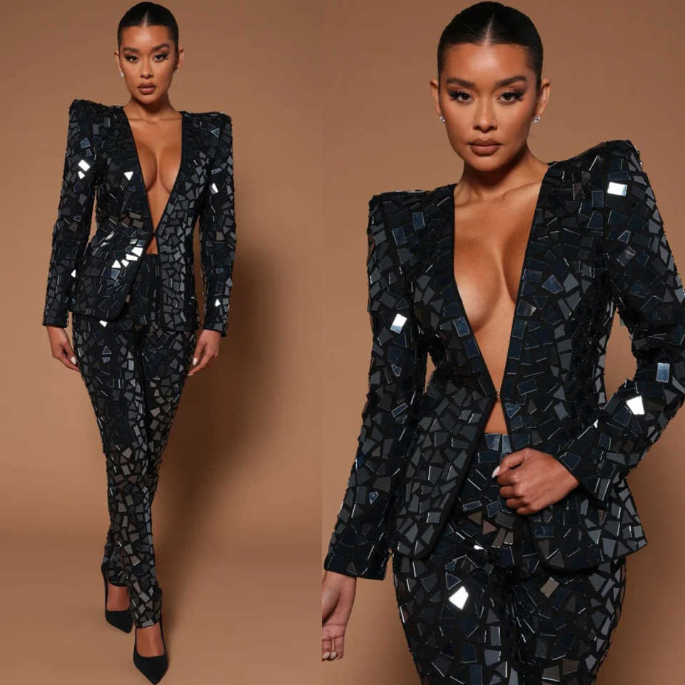Women Formal Wear Designers - Ontwerper Grote Diamanten Vrouwen Broek Aangepaste