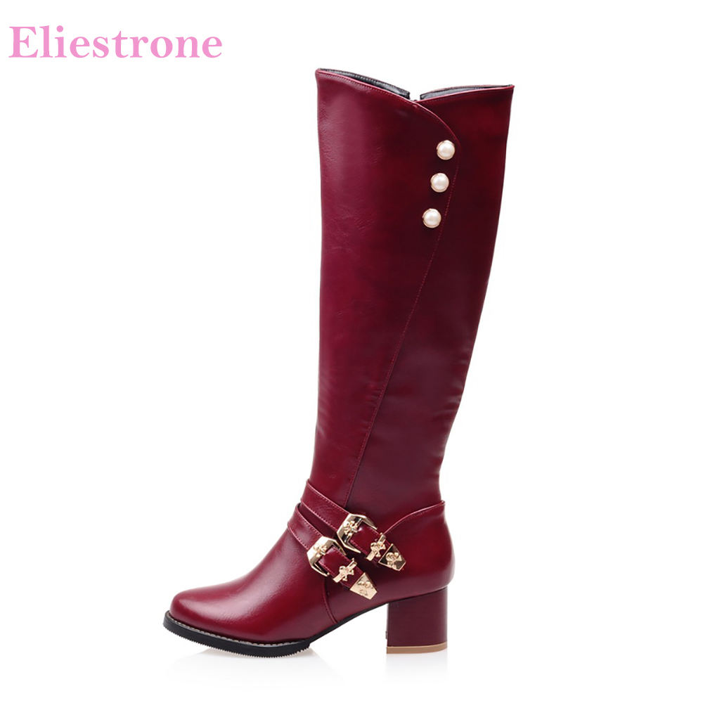 Women'S Work Fashion - Gloednieuwe Mode Rood Zwart Vrouwen Knie