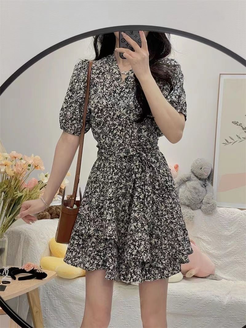 Wrap Dress Work - Little Daisy Bodycon Vrouwen Jurken Bladerdeeg