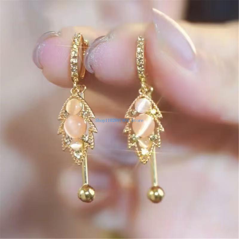 N7YF Cats Eye Leaf-oorbellen v - Women Formal Wear Designers recensie en prijs