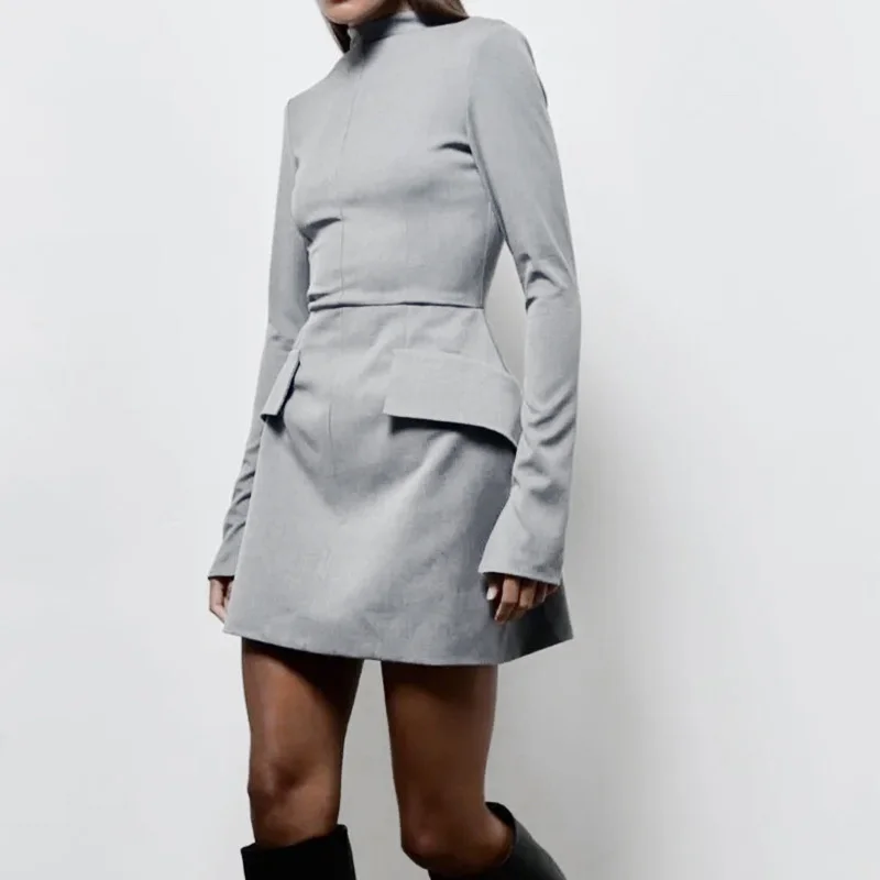 Vrouwen Effen Kleur Slim Fit D - Wrap Dress Work recensie en prijs