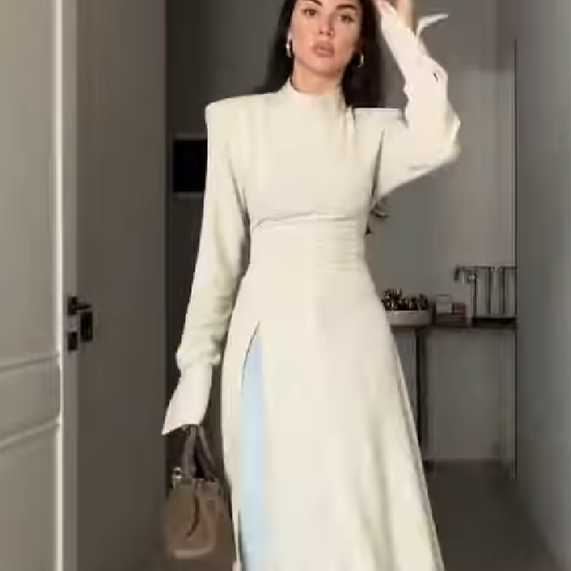 Elegante lange jurk met hoge h - Women Formal Wear Outfits recensie en prijs