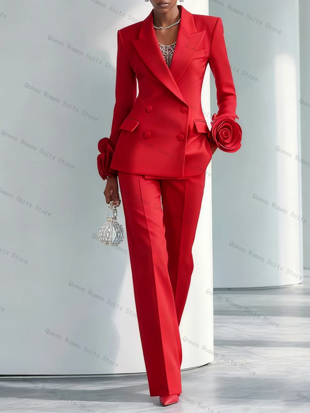 Luxe Rode Vrouwen Pak Set 2-de - Women'S Formal Wear For A Wedding recensie en prijs