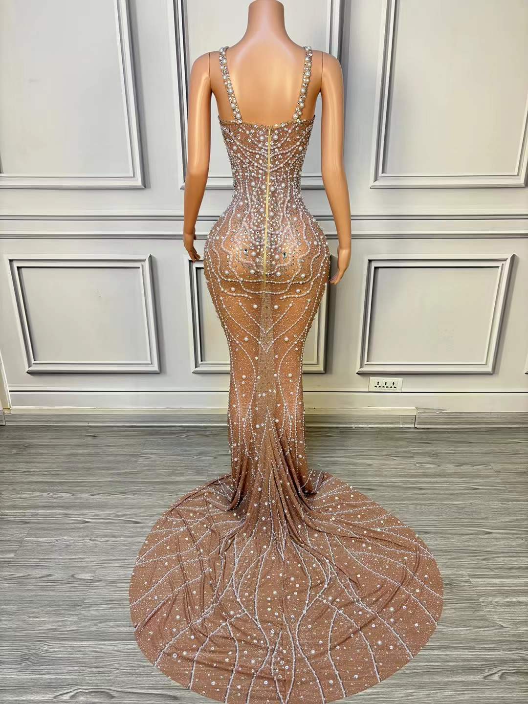 Luxe parel mesh bodycon maxi-j - Women Formal Wear Photoshoot recensie en prijs