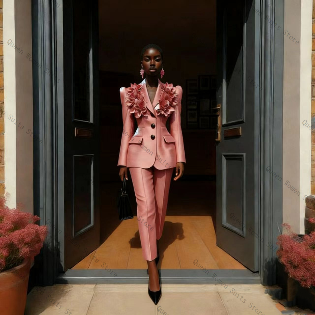 Roze Vrouwen Pak Broek Set 2 S - Women Formal Wear Trousers recensie en prijs